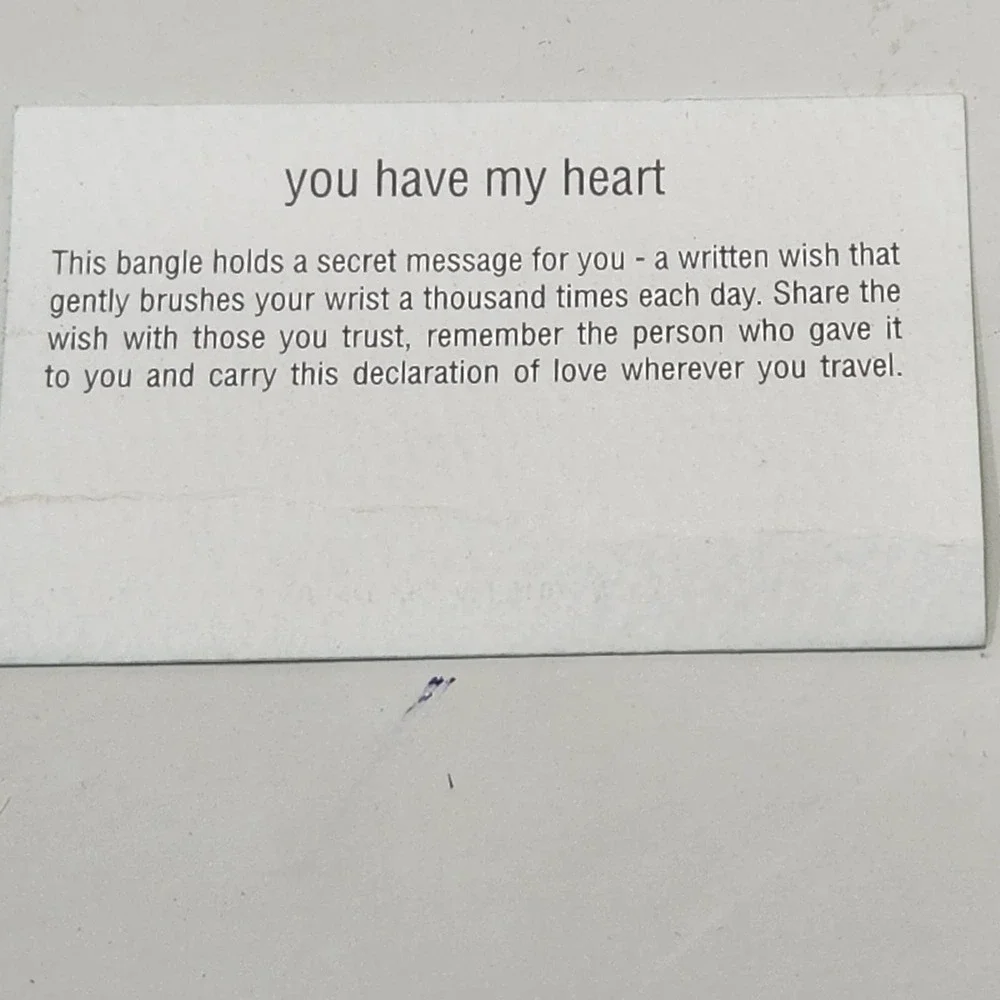 Dream Revel Keep Silver Tone Bangle Bracelet You Have My Heart Engraved Gift - Picture 6 of 8